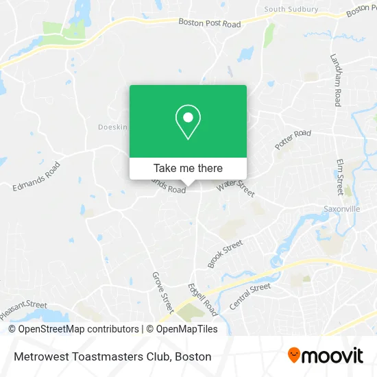 Metrowest Toastmasters Club map