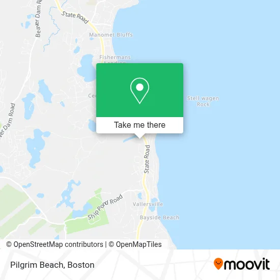 Pilgrim Beach map