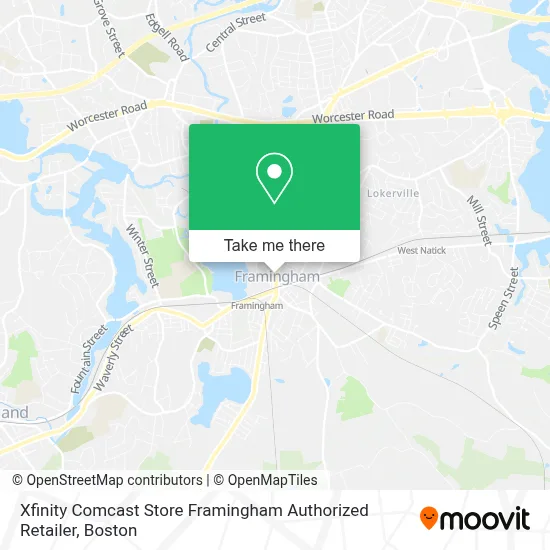 Xfinity Comcast Store Framingham Authorized Retailer map