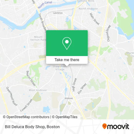 Bill Deluca Body Shop map