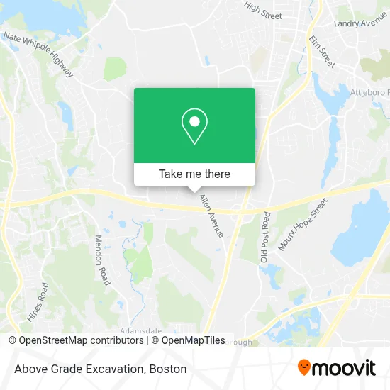 Above Grade Excavation map