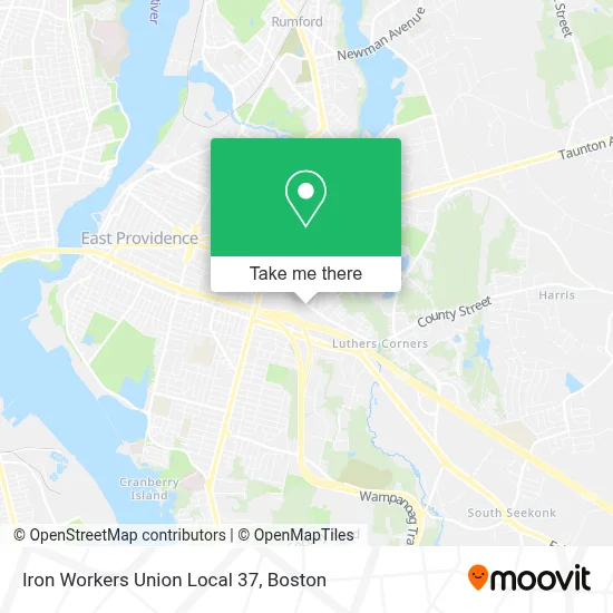 Iron Workers Union Local 37 map