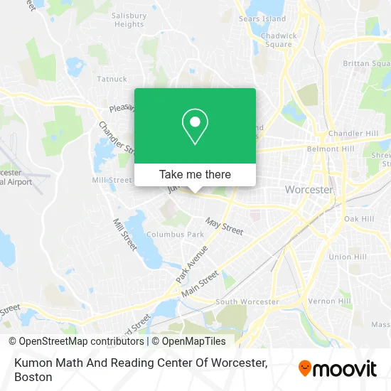 Kumon Math And Reading Center Of Worcester map