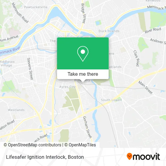 Lifesafer Ignition Interlock map