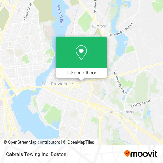 Cabrals Towing Inc map