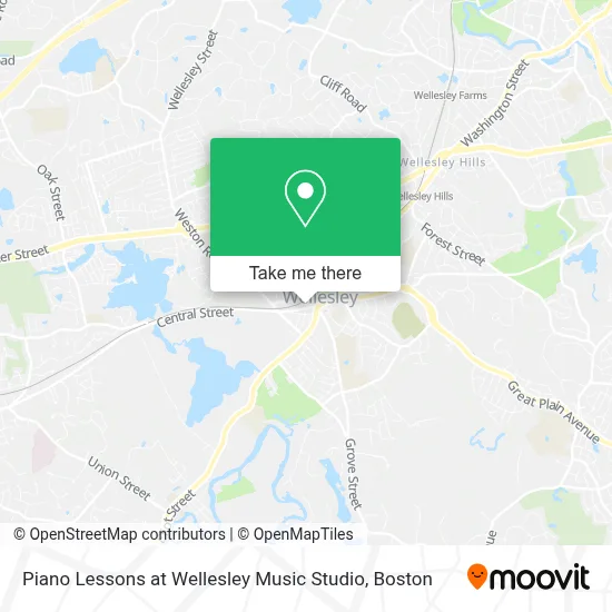 Piano Lessons at Wellesley Music Studio map