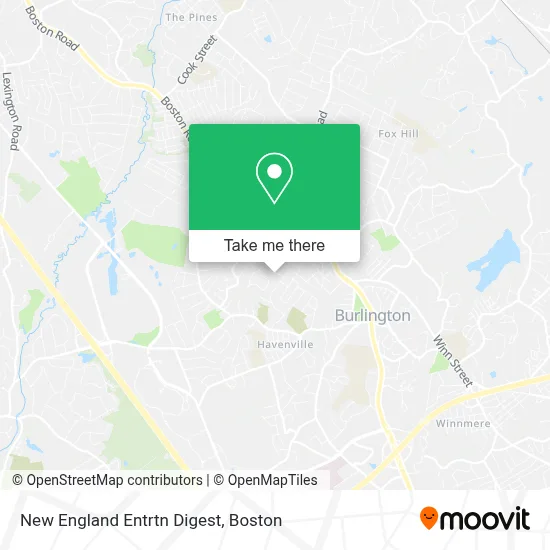 New England Entrtn Digest map