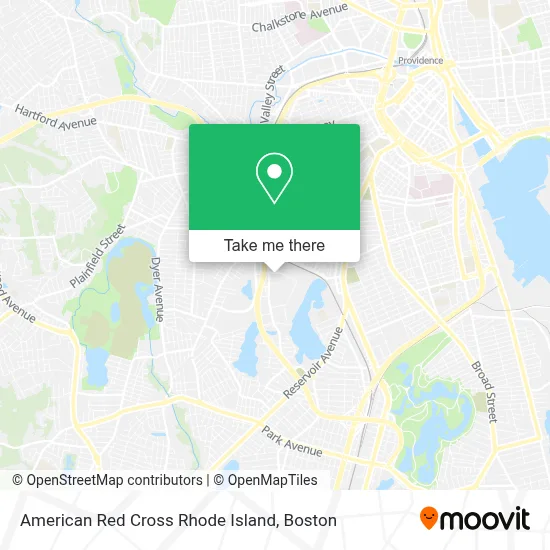 American Red Cross Rhode Island map