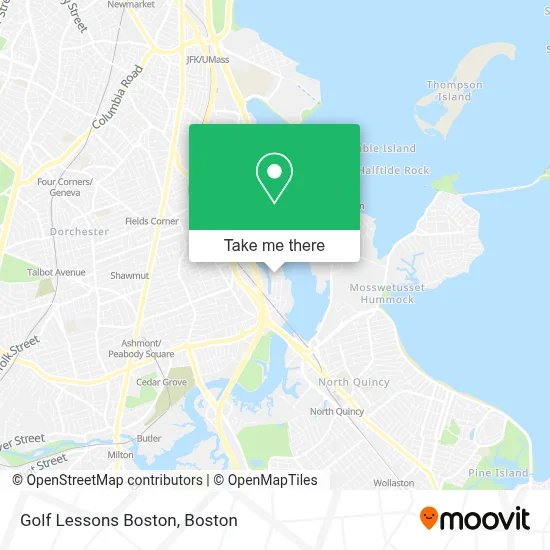 Golf Lessons Boston map