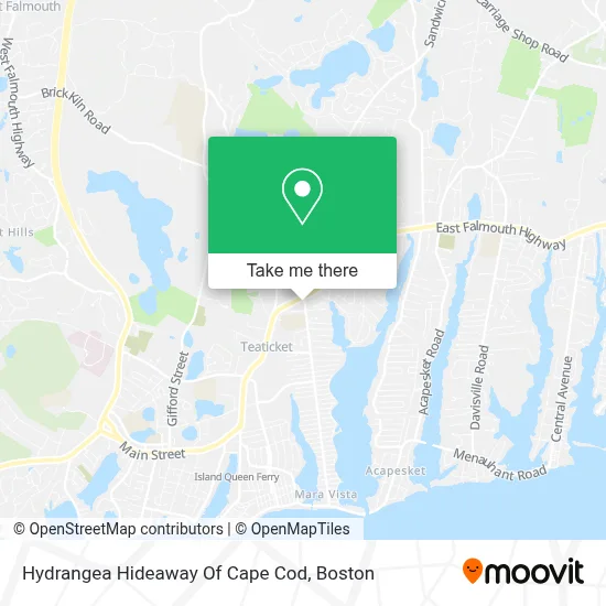 Hydrangea Hideaway Of Cape Cod map