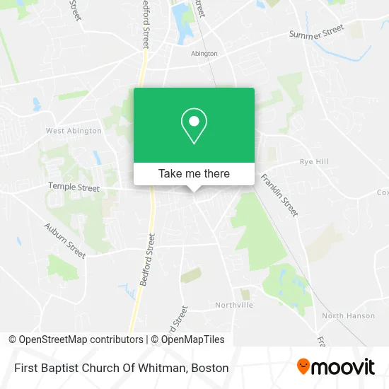First Baptist Church Of Whitman map
