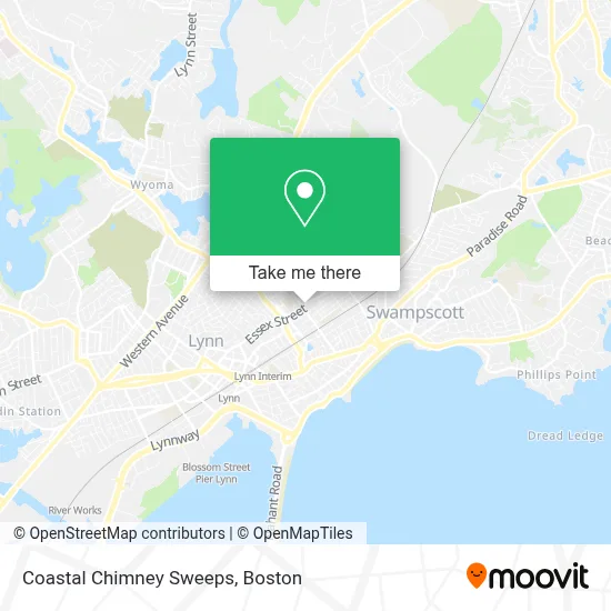 Coastal Chimney Sweeps map