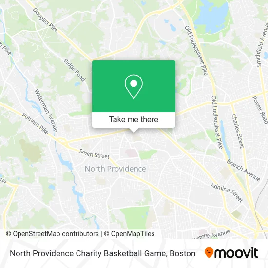 North Providence Charity Basketball Game map