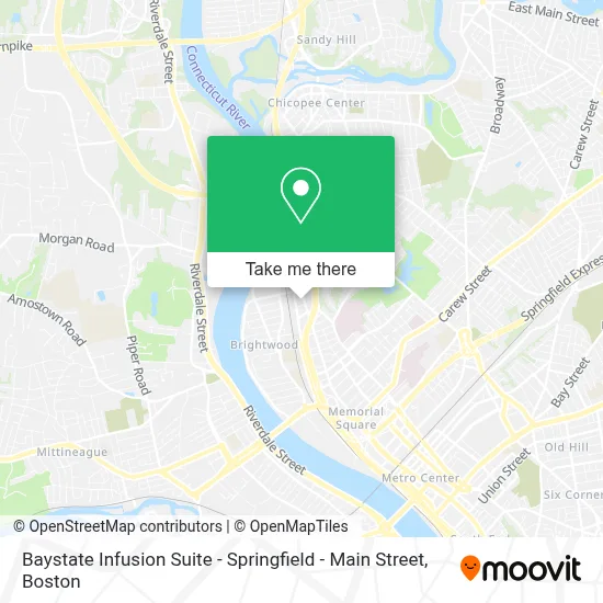 Baystate Infusion Suite - Springfield - Main Street map