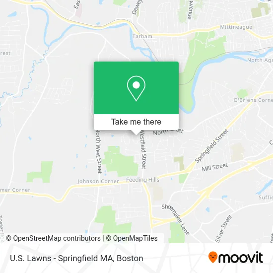 U.S. Lawns - Springfield MA map