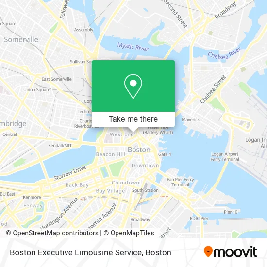 Boston Executive Limousine Service map