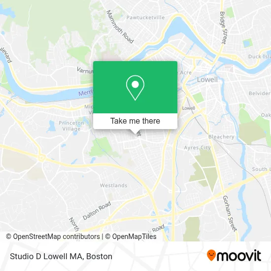 Studio D Lowell MA map
