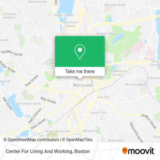 Center For Living And Working map