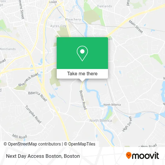 Next Day Access Boston map