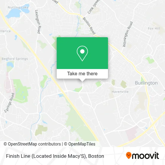 Finish Line (Located Inside Macy'S) map