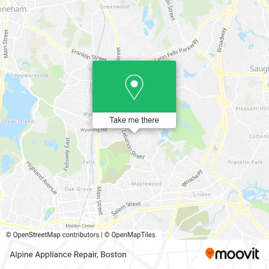 Alpine Appliance Repair map