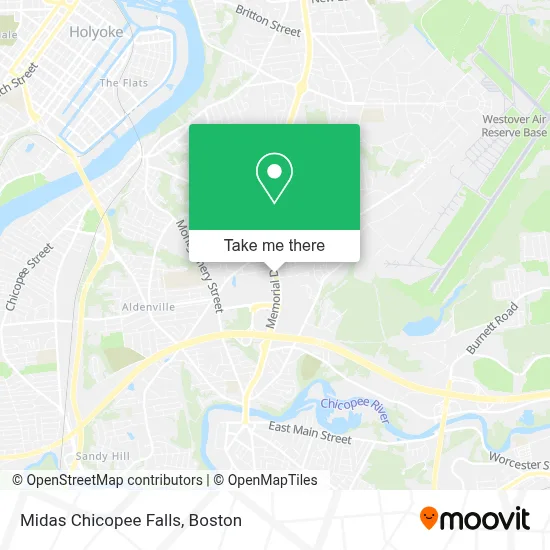 Midas Chicopee Falls map