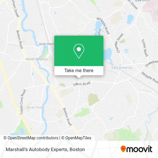Marshall's Autobody Experts map