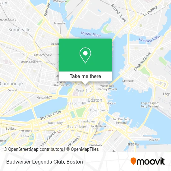Budweiser Legends Club map