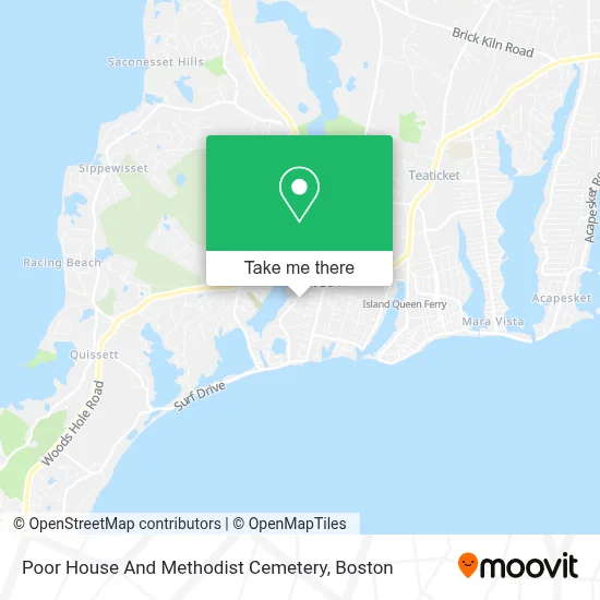 Poor House And Methodist Cemetery map