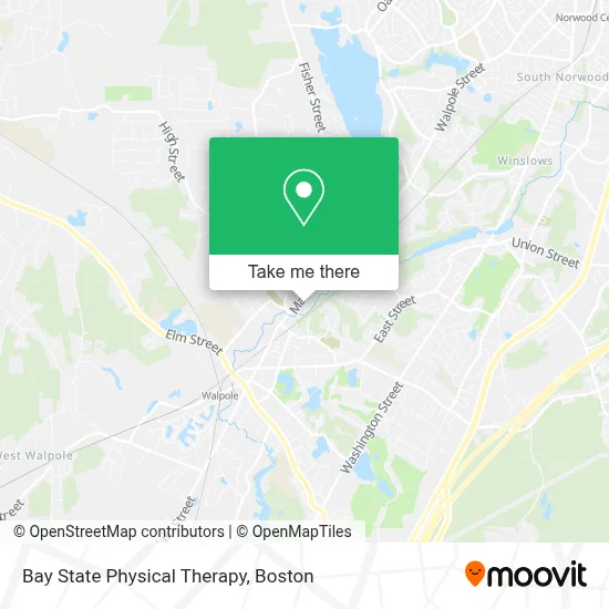 Bay State Physical Therapy map