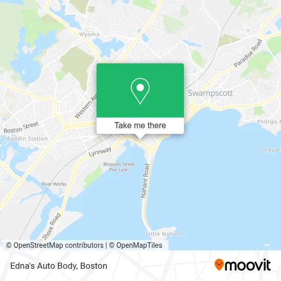 Edna's Auto Body map