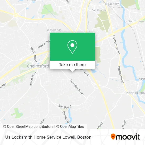 Us Locksmith Home Service Lowell map
