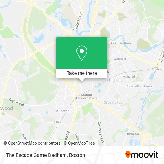 The Escape Game Dedham map