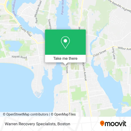 Warren Recovery Specialists map