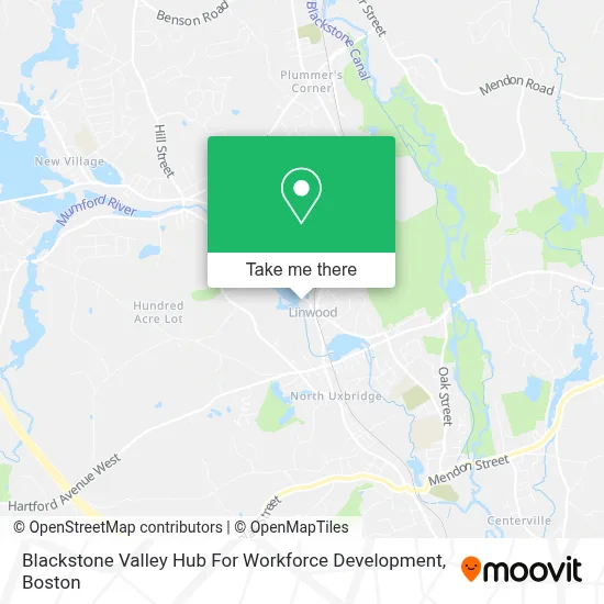Blackstone Valley Hub For Workforce Development map