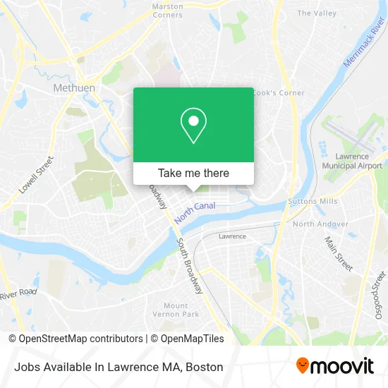 Jobs Available In Lawrence MA map
