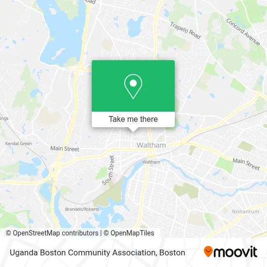 Uganda Boston Community Association map