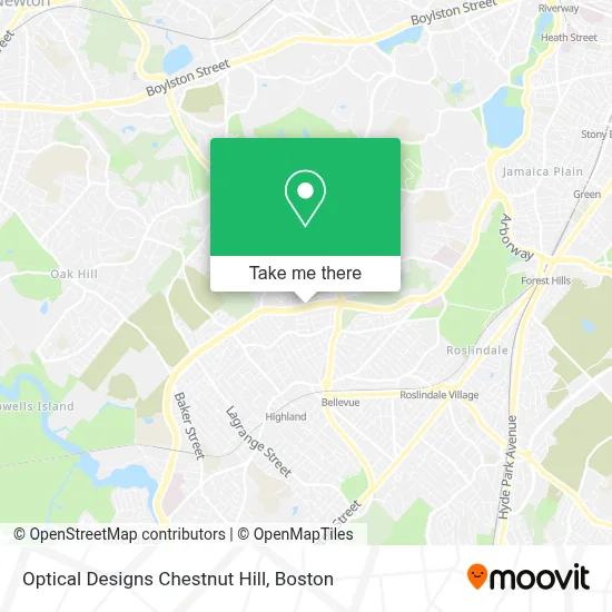 Optical Designs Chestnut Hill map