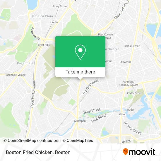 Boston Fried Chicken map