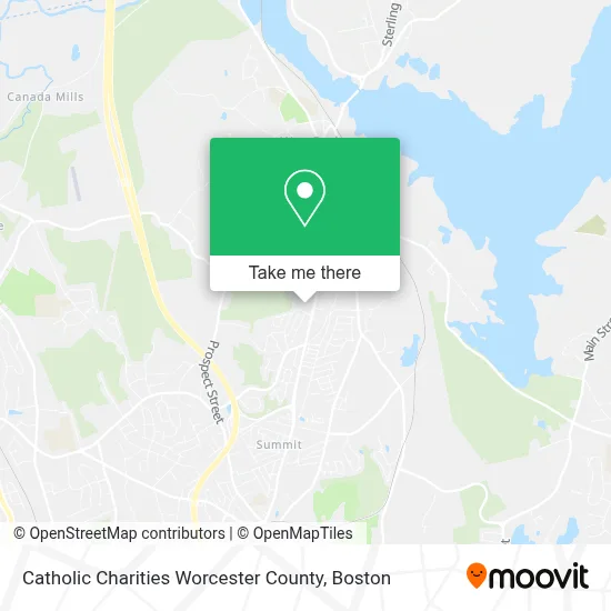 Catholic Charities Worcester County map