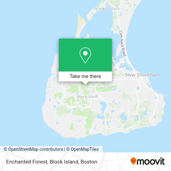 Enchanted Forest, Block Island map