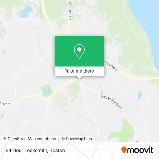 24 Hour Locksmith map