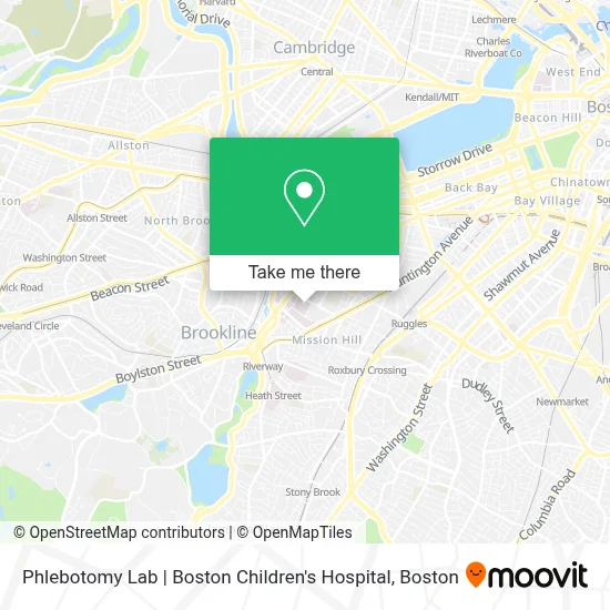 Phlebotomy Lab | Boston Children's Hospital map