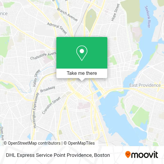 DHL Express Service Point Providence map