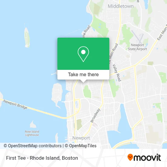 First Tee - Rhode Island map