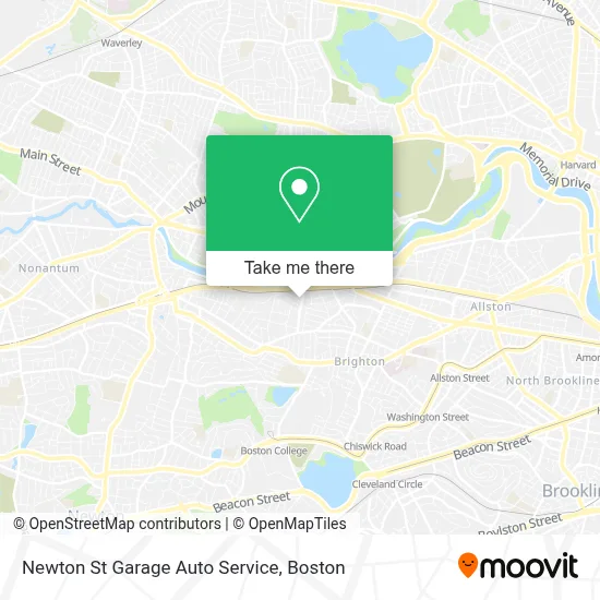 Newton St Garage Auto Service map