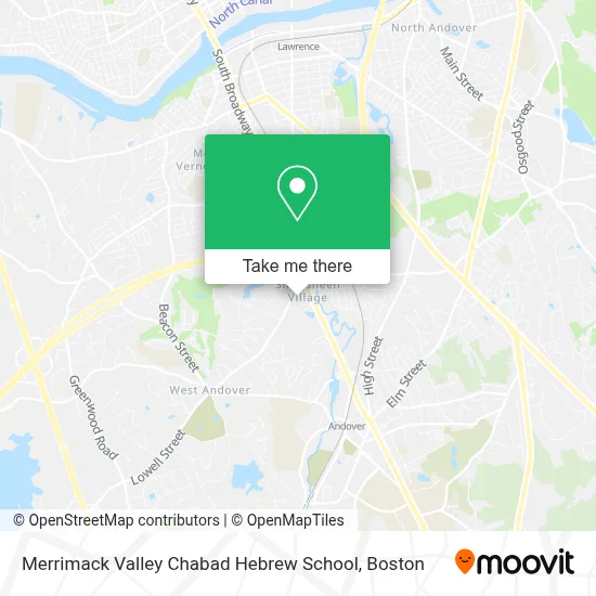 Merrimack Valley Chabad Hebrew School map