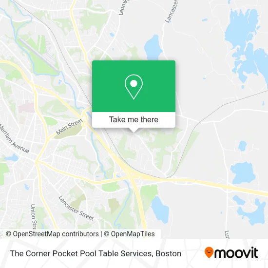 The Corner Pocket Pool Table Services map
