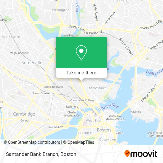 Santander Bank Branch map