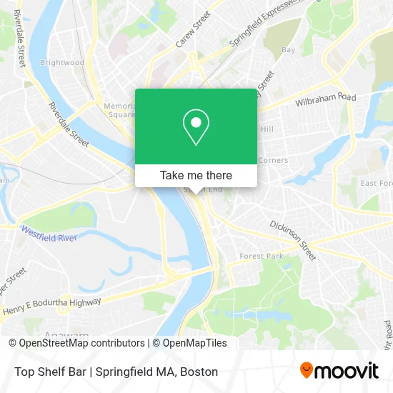 Top Shelf Bar | Springfield MA map